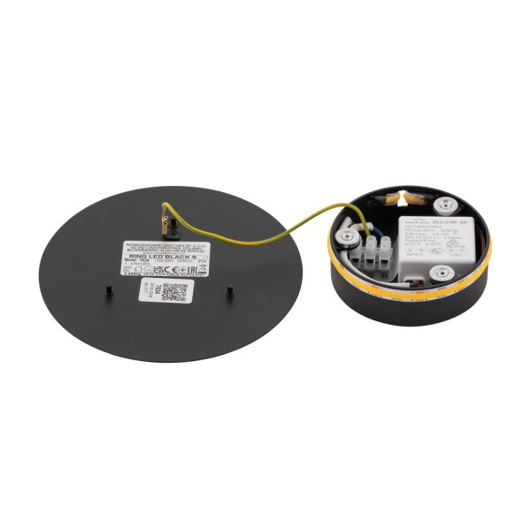 Applique LED ronde Ø20cm plat métal lumière indirecte