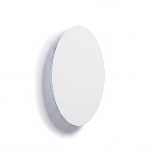 Applique murale LED métal plat rond Ø15cm blanc