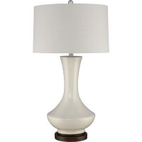 Lampe de table Blanc Rétro Métal Tissu 80...