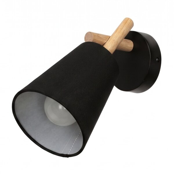 Applique murale Noir Tissu Abat-jour E27 VAIO