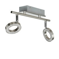 Spot de plafond LED allongé 34 cm 2 flammes salon