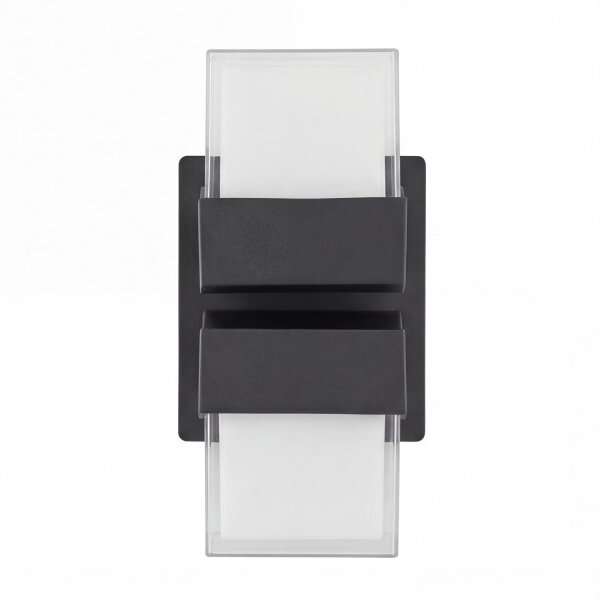 Applique murale LED extérieure Up Down carrée IP54 noire