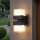 Applique murale LED extérieure Up Down carrée IP54 noire