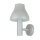 Lampe LED dextérieur murale argentée IP44 680 lm 3000 K