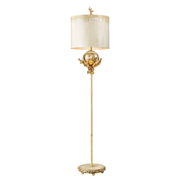 Lampadaire ELIF 163cm feuille dargent Lampe de sol