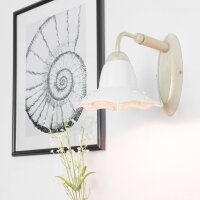 Wandleuchte E27 Rustikal Metall Keramik Holz