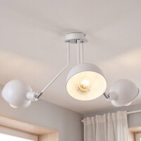 Spot de plafond blanc E27 rétro métal 3...