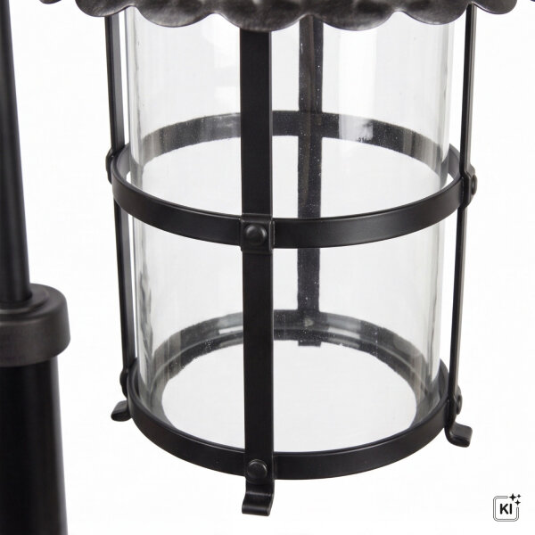 Lampe dextérieur Noir 166 cm Verre Métal Rustique élégant
