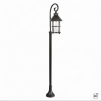 Lampe dextérieur Noir 166 cm Verre Métal...