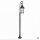 Lampe dextérieur Noir 166 cm Verre Métal Rustique élégant