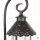 Lampe dextérieur Noir 166 cm Verre Métal Rustique élégant