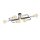 Plafonnier plat métal 6 flammes rétro 55 cm de long