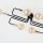 Plafonnier plat métal 6 flammes rétro 55 cm de long