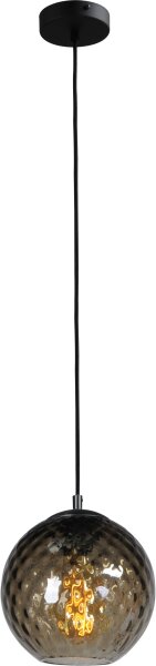 Lampe à suspendre Verre Abat-jour Ø 25 cm Boule Noir E27