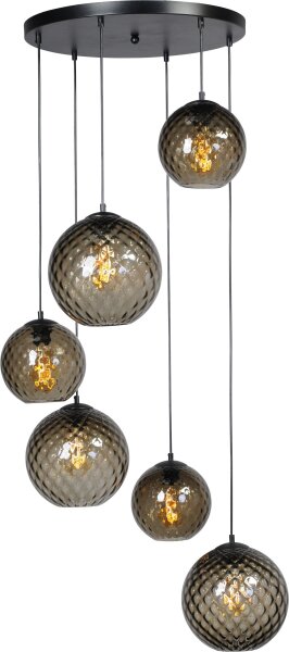 Suspension noir verre métal réglable jusquà 3,5 m