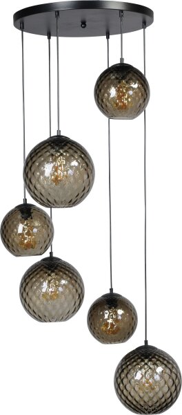 Suspension noir verre métal réglable jusquà 3,5 m