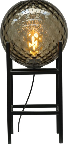 Lampe de table noir verre métal 57 cm E27 décoratif