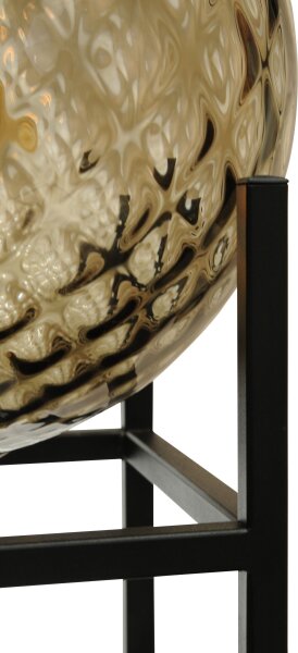Lampe de table noir verre métal 57 cm E27 décoratif