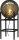 Lampe de table noir verre métal 57 cm E27 décoratif