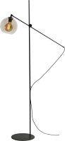 Lampadaire Salon 161 cm r&eacute;glable verre m&eacute;tal