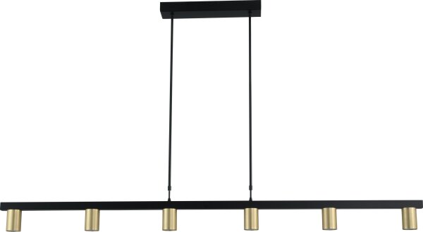 Lampe à suspendre Or Noir Largeur 160 cm Métal Table à manger