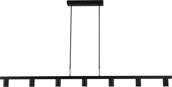 Suspension en métal noir 180 cm de large GU10 ELSIE