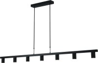 Suspension en m&eacute;tal noir 180 cm de large GU10 ELSIE