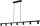 Suspension en métal noir 180 cm de large GU10 ELSIE