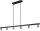 Suspension noir nickel 160 cm de large 6 flammes