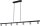 Lampe à suspendre métal noir nickel 180 cm de large ELSIE