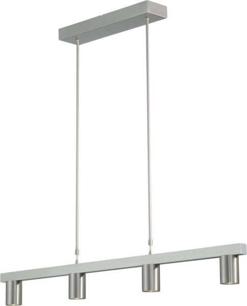 Suspension allongée métal 4 flammes 100 cm de large