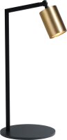 Lampe de bureau noir or 50 cm r&eacute;glable m&eacute;tal