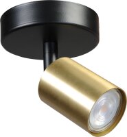 Spot de plafond rond noir or petit &Oslash; 11 cm
