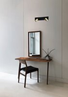 Plafonnier métal 40 cm 2 flammes noir or