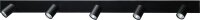 Plafonnier m&eacute;tal noir 130 cm 5 flammes ELSIE