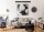 Plafonnier métal noir 130 cm 5 flammes ELSIE