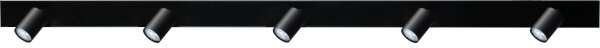 Spot de plafond salon noir métal 160 cm de long