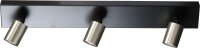 Spot lampe 3 flammes m&eacute;tal GU10 70 cm noir nickel