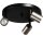 Spot rond m&eacute;tal 3 flammes &Oslash; 35 cm noir nickel