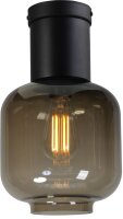 Plafonnier verre fumé noir Ø 20 cm E27 petit