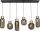 Lampe à suspendre 130 cm de long 6-flamme E27 verre métal