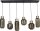Lampe à suspendre 130 cm de long 6-flamme E27 verre métal