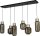 Lampe à suspendre 130 cm de long 6-flamme E27 verre métal