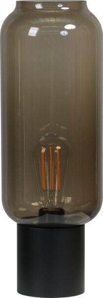Lampe de table noir verre abat-jour hauteur 43 cm salon