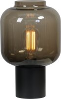 Petite lampe de table verre fum&eacute; m&eacute;tal 31...