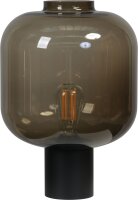 Lampe de table noir verre fumé métal...