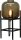 Lampe de table verre fum&eacute; m&eacute;tal hauteur 57 cm E27 noir
