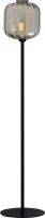 Lampadaire noir verre m&eacute;tal 163 cm pour E27 ELYA
