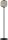 Lampadaire noir verre métal 163 cm pour E27 ELYA