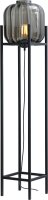 Petit lampadaire verre m&eacute;tal 138 cm noir E27